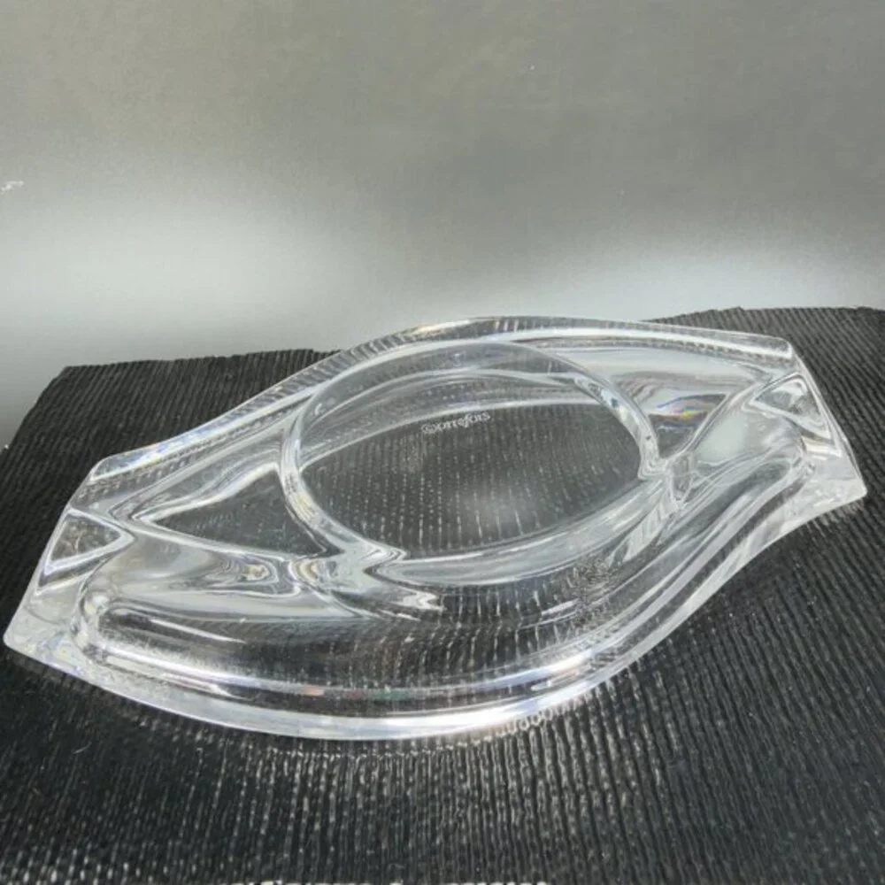Orrefors Crystal Glass Candleholder Wave Horizon Marquis Paisley‎ Sweden Single